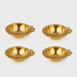 Fabindia Mivaan 4 Pieces Textured Round Diyas image 5