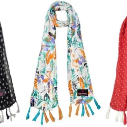 stolevilla Printed Chiffon Women Multicolor Scarf, Stole, Fancy Scarf-picture-17