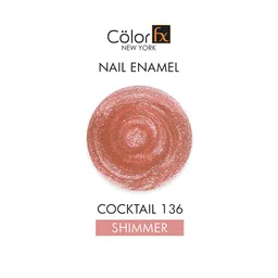 Color Fx New York Set of Perfect Stay & Cocktail Nail Enamel 9 ml Each - Shade 128, 136 image 5