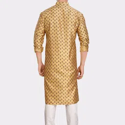 SHIWAM ETHNIX Floral Printed Mandarin Collar Kurta with Pyjamas image 5