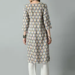 VIDHANI Floral Printed Regular Kurta with Trousers image 5