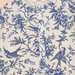 indus route by Pantaloons Boys Floral Printed Straight Pure Cotton Kurta With Pyjamas image 5