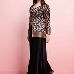 Tasarika Long Sleeves V-Neck Top with Palazzos image 5