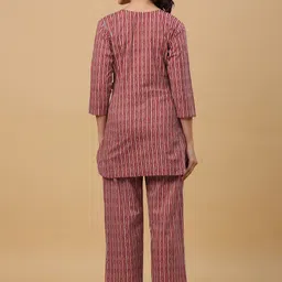 CRAFIQA Striped Pure Cotton Maternity Night Suit image 3