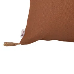 Home Rust Brown Handloom Square Cushion Covers image 5