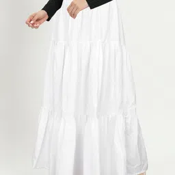 aditienterptise Women Printed Straight White Skirt image 4