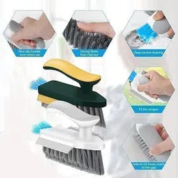 rhhg ecom 4 in 1 Tile Grout Cleaner V-Shape Brush for Scrub Floor, Corner, Window, Sink Plastic Wet and Dry Brush image 4