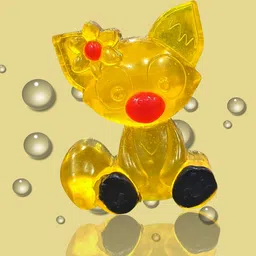 the bath stories Pack of 4 Handmade Cute Cat Shape Pure Glycerin Soap 30gm each image 3