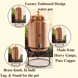 indianartvilla 5 L Copper Water Jug image 3