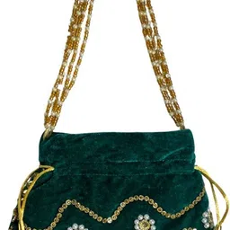 Women Green Potli-image-17