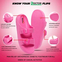 doctor health super soft Newly Launch Stylish | Cushioned | Comfortable | Breathable | Adjustable Strap Women Flip Flops image 4