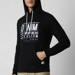 peter england Men Full Sleeve Printed Hooded Sweatshirt image 4