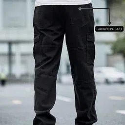 n club Men Relaxed Fit Mid Rise Black Jeans image 2