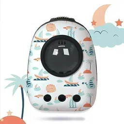 petfun High Quality Portable Travel Carrier Space Capsule Bubble Bag Sea Beach Theame Backpack Pet Carrier image 2