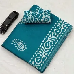rj creation Printed Daily Wear Pure Cotton Saree-picture-12