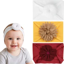 anna stella Soft Stretch Baby Headbands With Big Bows – 3-Pack Head Band-picture-12