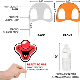 zyozi Pokemon Theme Photo Booth Props - Poke Theme Party Props (Pack of 16) Photo Booth Board image 3