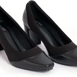 Koufe Women's Stylish Block Heel Pumps | Comfortable & Formal Closed-Toe Heels Casuals For Women-picture-12