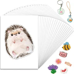climberty 20PCS Heat Shrink Plastic Sheets, Shrink Film Sheets Blank Shrink Art Film Paper-picture-18