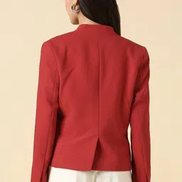 allen solly Women Solid Single Breasted Formal Blazer image 3