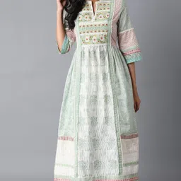 Floral Print Viscose Rayon Semi Stitched Flared/A-line Gown-picture-24