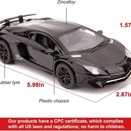mooboo 1: 32 Scale LAMBORGHINI LP750 BLACK Toy Model Car for Kids Die cast Model Car image 4