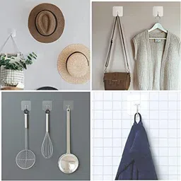 spivora Adhesive Hooks Strong Sticky Kitchen Hooks Wall Hanger for Kitchen Bathroom Hook Hook 24 image 4