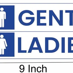tatmods Gents Ladies Toilet Sign Board 5x9 Inch Pack of 2 for Home, Office Emergency Sign image 3