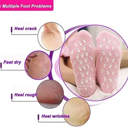 dsp Winter Care Spa Gel Socks, Full Heel/Feet Protector MULTYCOLOR Baby Knee Pads image 3