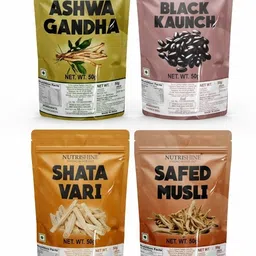 nutrishine Ashwgandha,Safed Musli,Kaunch, Shatavari Powder 50gm Each for Immunity & Stamina-picture-22