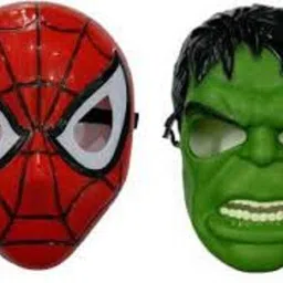 yubirth Spiderman & Hulk Mask Combo (Red, Green) Party Mask-picture-16