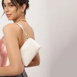 fastrack White Women Sling Bag Patent Finish image 2