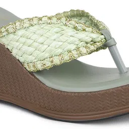 inc.5 Women Party Wear Solid Round Toe Wedges Heel Sandals Wedges Sandal image 2