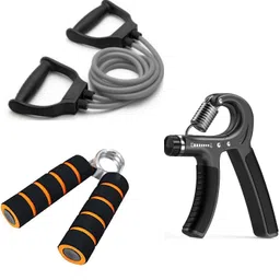 3| Hand Gripper/2 Gripper/Double Toning Tube|Body Stretching & Fitness Equipment Fitness Accessory Kit Kit-image-90