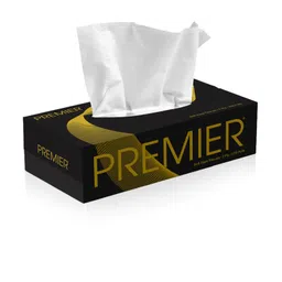 Premier Box Face Tissue Papers 100 Pulls 2 (Pack of 4 = 400 Pulls , 800 Sheets) image 2
