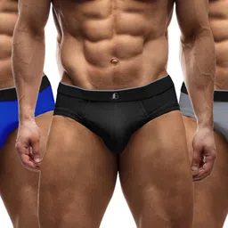 juari be a gentleman Pack of 3 Solid Men Brief-picture-23