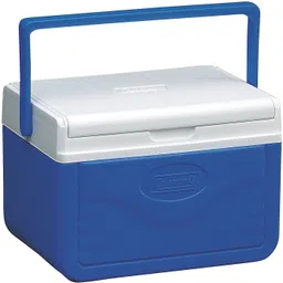 coleman 54Qt combo Ice Box including 3 high-performance cooler boxes, capacity 51L, 4.7 L and 1.2L Jug Cooler, high-quality made in USA, blue image 3