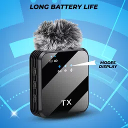 wrader Wireless Mic with Noise Reduction for Cameras, PC, Laptops, Mobiles, GoPro, DSLR Microphone image 2