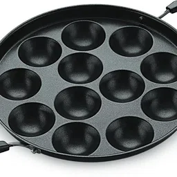xtend Royal Non-Stick 12 Cavity Appam Patra (Paniyarakkal) Paniarakkal with Lid 1 L capacity 24 cm diameter image 3