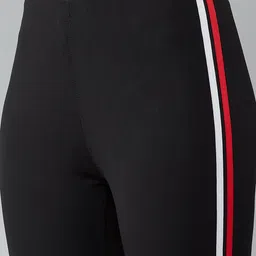 blinkin Striped Women Red, Black Tights image 5