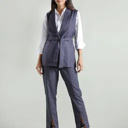 Women DLANXA Women Wear Blazer and Trouser Formal Suit Solid Suit-image-11