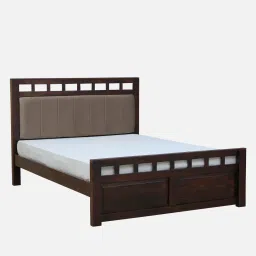 woodsworth from pepperfry Ulyano Sheesham Wood Queen Size Bed in Scratch Resistant Provincial Teak Finish image 4