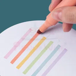 pdipasy Aesthetic Pastel Highlighter Pen Set of 6 for School, Office & Journaling image 3