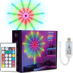 newness Firework-Style Smart RGBIC LED Strip | Music & Mic Sync, App + Remote, USB 5 V Night Lamp-picture-12