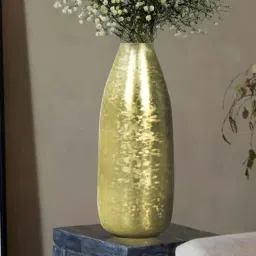 royaloak Metal Flower Vase Large Gold Hue Durable and Elegant Design-picture-19
