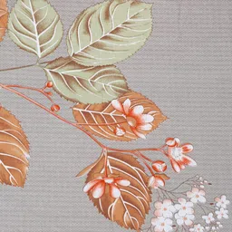 KLOTTHE Grey Printed 400 TC Pure Cotton Double King Bedsheet With 2 Pillow Covers image 5