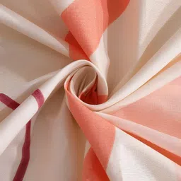 Arrabi Pink & White Striped 300 TC Fitted King Bedsheet with 2 Pillow Covers image 3