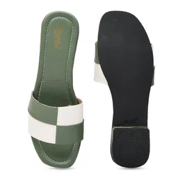 Ajanta Colourblocked Open Toe Flats image 3