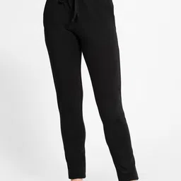 jockey Women Solid Black Track Pants image 1