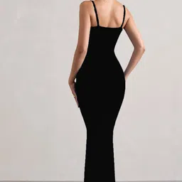 traquila Women Bodycon Black Maxi/Full Length Dress image 2